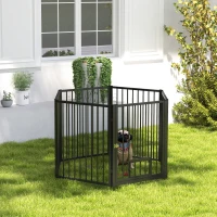 PawHut 6 Panels Dog Playpen, Foldable Portable Pet Playpen with Door, for Small & Medium Dogs, 30"H(m-8)