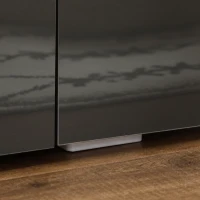 HOMCOM TV Stand for TVs up to 60", TV Unit with LED Lights, Storage Shelves and Cupboards, 53.9" x 13.8" x 16.5", Grey(m-9)