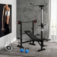 Soozier Adjustable Weight Bench with Pulley System for Home Gym Full Body Workout(m-10)