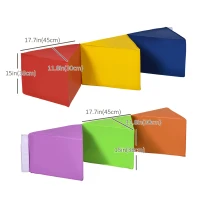 Qaba Foam Play Set, 2-Piece Kids Crawl and Climb Activity Soft Play Set, Freely-assembled Indoor Active Play for Babies(m-3)