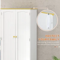 HOMCOM Freestanding Storage Cabinet, Kitchen Pantry Cabinet with 4 Shelves, 4 Doors, Kitchen Storage Cabinets for Dining Room(m-6)