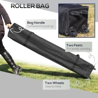 Outsunny 10' x 10' Pop Up Gazebo, Foldable Canopy Tent with Carrying Bag with Wheels, 4 Leg Weight Bags, Mesh Sidewalls and 3-Level Adjustable Height for Garden Patio Party, Grey(m-4)