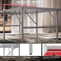 Soozier Portable Ping Pong Table Set, Table Tennis Table w/ Net, 2 Paddles, 3 Balls for Outdoor and Indoor, Easy Assembly, Red(m-5)