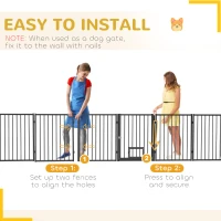 PawHut 6 Panels Dog Playpen, Foldable Portable Pet Playpen with Door, for Small & Medium Dogs, 30"H(m-7)