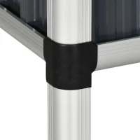 Outsunny 45"x24"x51" Raised Garden Bed with Greenhouse, Windows, Galvanized Steel Frame for Vegetables Flowers Herbs, Dark Grey(m-10)