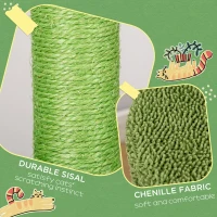 PawHut 13.75" Cat Tree Tower Cactus Shape with Scratching Post Condo Perch Dangling Ball Kitten Toy Play House Activity Center(m-6)