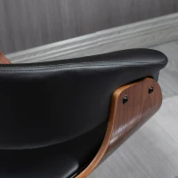 HOMCOM Counter Height Bar Stools Set of 2, Height Adjustable Swivel Barstools, PU Leather Bar Chairs with Arms and Footrest, Black(m-9)