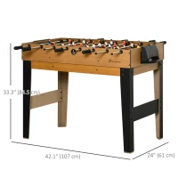 Soozier 43'' 4-in-1 Multi-Gaming Table, Tabletop Billiards Hockey Table Tennis Foosball Game, Easy Set up for Whole Family(m-3)