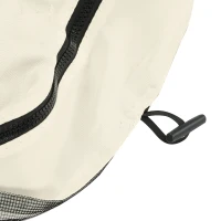Outsunny Replacement Mosquito Netting for Gazebo 12' x 12' Black Screen Walls for Canopy with Zippers for Parties and Outdoor Activities, Cream White(m-6)