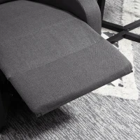 HOMCOM Fabric Recliner Armchair Manual Home Theater Seating Single Reclining Sofa Chair with Padded Seat for Living Room, Dark Grey(m-9)