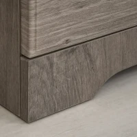 HOMCOM 2-Drawer Lateral File Cabinet Pedestal Documents Storage for Home Office, Grey Oak(m-7)