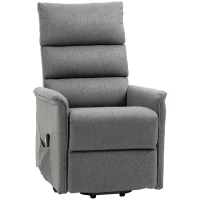 HOMCOM Lift Chair for Elderly, Power Chair Recliner with Remote Control, Side Pockets for Living Room, Dark Grey(m-11)