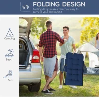 Outsunny Outdoor Folding Lawn Chair, Foldable Chair with Cushion, Armrest and Steel Frame for Poolside, Deck, Backyard(m-4)