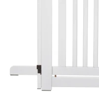 PawHut Free Standing Wood Pet Gate Indoor Dog Barrier 3 Panel Folding Z Shape Doorway(m-10)