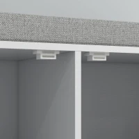 HOMCOM Shoe Storage Bench with Seat Cushion, Shoe Cabinet for Hallway, Entryway Bench, Supports 352lbs, White(m-10)