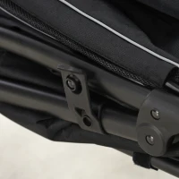 PawHut Foldable Pet Stroller with Universal Front Wheels, Shock Absorber, Dog Cat Carriage for Large & Medium Dogs, Black(m-10)