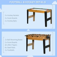 Soozier 43'' 4-in-1 Multi-Gaming Table, Tabletop Billiards Hockey Table Tennis Foosball Game, Easy Set up for Whole Family(m-6)