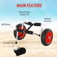Soozier Kayak Cart Canoe Dolly for Carrying Paddleboard, Kayak Trolley Cart with Aluminum Frame & Folding Design(m-6)