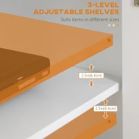 HOMCOM Sideboard Cabinet Buffets Table with Barn Style Doors TV Cabinet Stand for TVs up to 65" with 4 Cable Holes White(m-5)