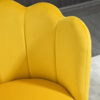 HOMCOM Bar Stools Set of 2 Modern Counter Height Bar Stools with Back, Footrest for Home Kitchen, 23.2"x20.5"x35.4", Yellow(m-9)