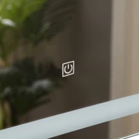 HOMCOM 24 x 32 Inch LED Bathroom Mirror Wall Mounted Vanity Lighted Illuminated Mirror with with Touch Switch, Vertical Outline LEDs(m-6)