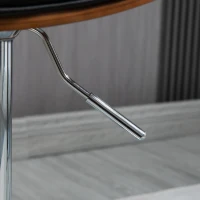 HOMCOM Counter Height Bar Stools Set of 2, Height Adjustable Swivel Barstools, PU Leather Bar Chairs with Arms and Footrest, Black(m-10)