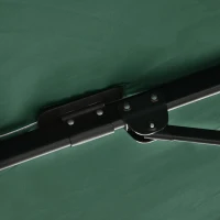 Outsunny 8' x 8' Square Cantilever Umbrella with 360° Rotation, Aluminum Outdoor Cantilever Market Parasol with Crank & Tilt, Garden Sun Canopy Shelter with Cross Base, Green(m-9)