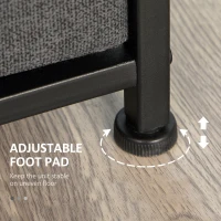 HOMCOM Linen Drawer Cabinet Organizer Storage Dresser Tower with 4 Removable Drawer Metal Frame Adjustable Feet for Living Room, Kitchen, Bathroom, Black(m-6)