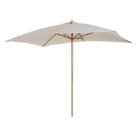 Outsunny Patio Umbrella Market Patio Sun Umbrella Rectangle Cream White(m-12)