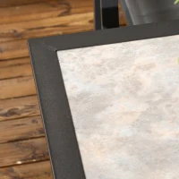 Outsunny Square Outdoor Dining Table, Garden Table with PC Board Tabletop for Patio, Backyard, Poolside, Grey(m-10)