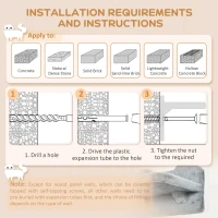 PawHut Cat Wall Shelves, 3PCs Cat Shelves with Hammock, Scratching Post, 3 Steps, Jumping Platforms, Wall Mounted Cat Climber, Grey(m-7)