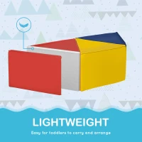 Qaba Foam Play Set, 2-Piece Kids Crawl and Climb Activity Soft Play Set, Freely-assembled Indoor Active Play for Babies(m-7)