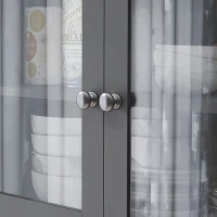 HOMCOM 5-Door Kitchen Pantry Cabinet, Freestanding Storage Cabinet Cupboard with Adjustable Shelves, 71"(m-10)