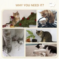 PawHut 4PCs Cat Wall Shelves with Hammock, Scratching Post, Ladder, Steps, Platforms, Toy Balls, Grey(m-6)