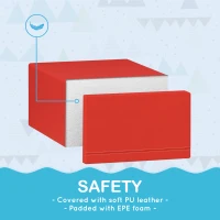 Qaba 2-Piece Soft Play Kids Foam Play Se for Crawl and Climb, Dark Blue(m-5)