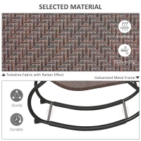 Outsunny Zero Gravity Rocking Lounge Chair, Patio Rocker w/ Removable Pillow, Recliner Seat for Indoor & Outdoor, Breathable Texteline, Brown(m-6)