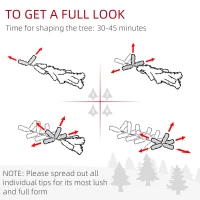 HOMCOM 6ft Pencil Flocked Artificial Christmas Tree with 600 Branch Tips, Auto Open and Steel Base, Green(m-7)