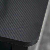 HOMCOM L-Shaped Desk, 57 Inch Corner Desk, Computer Table, Writing Workstation for Home Office with Cable Management, Black(m-10)