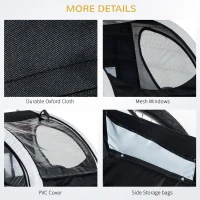 Aosom Child Bike Trailer Kid Bicycle Trailer with Adjustable Handlebar 2-Seater Grey and Black(m-6)