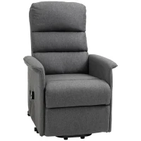 HOMCOM Lift Chair for Elderly, Power Chair Recliner with Remote Control, Side Pockets for Living Room, Grey(m-11)