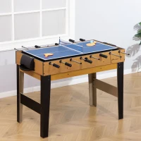 Soozier 43'' 4-in-1 Multi-Gaming Table, Tabletop Billiards Hockey Table Tennis Foosball Game, Easy Set up for Whole Family(m-8)