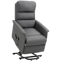 HOMCOM Lift Chair for Elderly, Power Chair Recliner with Remote Control, Side Pockets for Living Room, Grey(m-2)