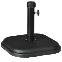 Outsunny Patio Umbrella Base, 24 lb Heavy Duty Concrete Umbrella Stand, Market Table Umbrella Base Holder for Outdoor, Black(m-2)