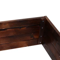 Outsunny Raised Garden Bed Elevated Wooden Planter Box for Backyard, Patio to Grow Vegetables, Herbs, and Flowers(m-9)
