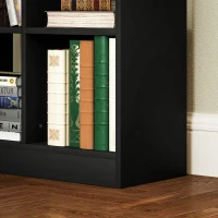 HOMCOM Tall Bookshelf with Drawer, Freestanding Bookcase for Bedroom, Living Room, Home Office, Black(m-10)