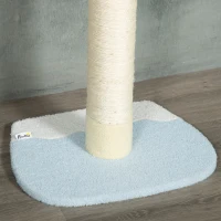 PawHut 87"-102" Floor to Ceiling Cat Tree w/ Sisal Scratching Posts, Anti-tip Kit, Perches, Toy Ball, Yellow(m-10)