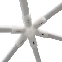 Outsunny Φ13' Hexagon Party Tent Patio Gazebo Outdoor Activity Event Canopy Quick Sun Shelter Pavilion with Netting Mesh Sidewall Cream White(m-7)