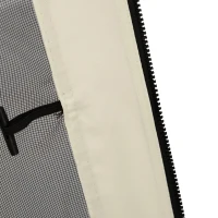 Outsunny Replacement Mosquito Netting for Gazebo 10' x 10' Black Screen Walls for Canopy with Zippers for Parties and Outdoor Activities, Cream White(m-9)