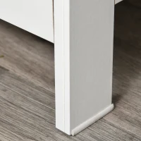 HOMCOM 4-Tier Bookcase, Display Shelf, Unit Storage Rack Organizer for Living Room, Office - White(m-10)