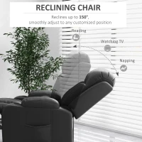 HOMCOM Electric Lift Chair for Elderly, Power Recliner with Footrest, Remote Control, Cup Holders for Living Room, Grey(m-4)